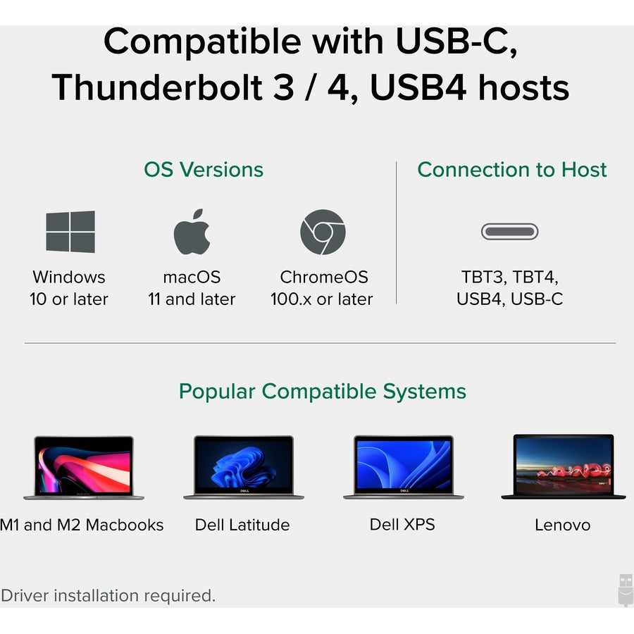 Plugable 12-in-1 USB C Docking Station Triple 4K Displays with 3x HDMI or 3x DisplayPort with 60W Charging