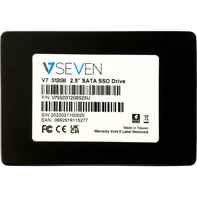 V7 V7SSD512GBS25U 512 GB Solid State Drive - 2.5