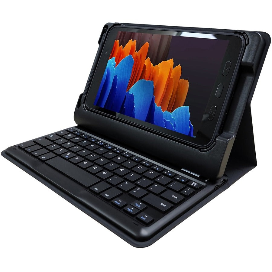 Samsung Keyboard/Cover Case (Folio) Samsung Galaxy Tab Active3 Tablet - Black