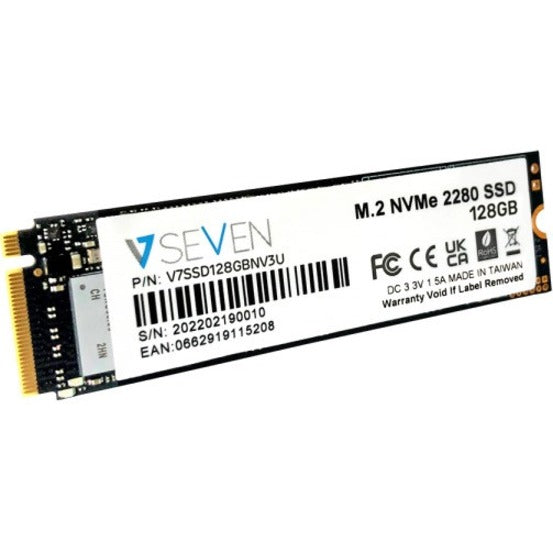 V7 128 GB Solid State Drive - M.2 Internal - PCI Express NVMe (PCI Express NVMe 3.0 x4)