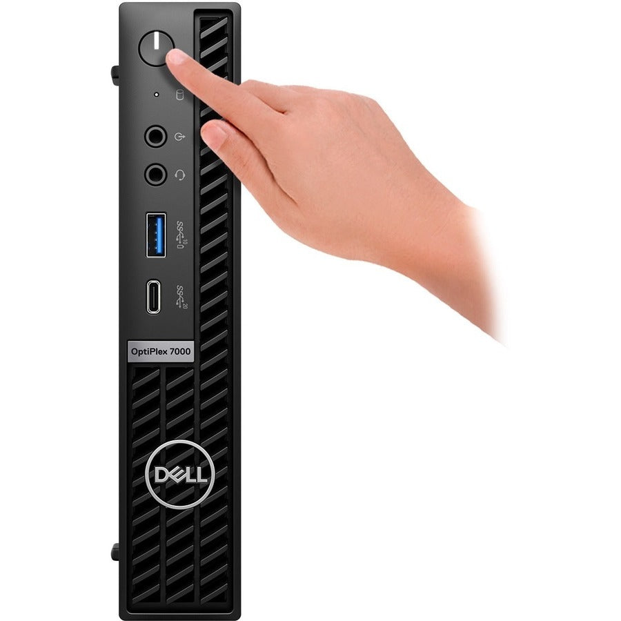 Dell OptiPlex 7000 Desktop Computer - Intel Core i7 12th Gen i7-12700T - 16 GB - 512 GB SSD - Micro PC - Black