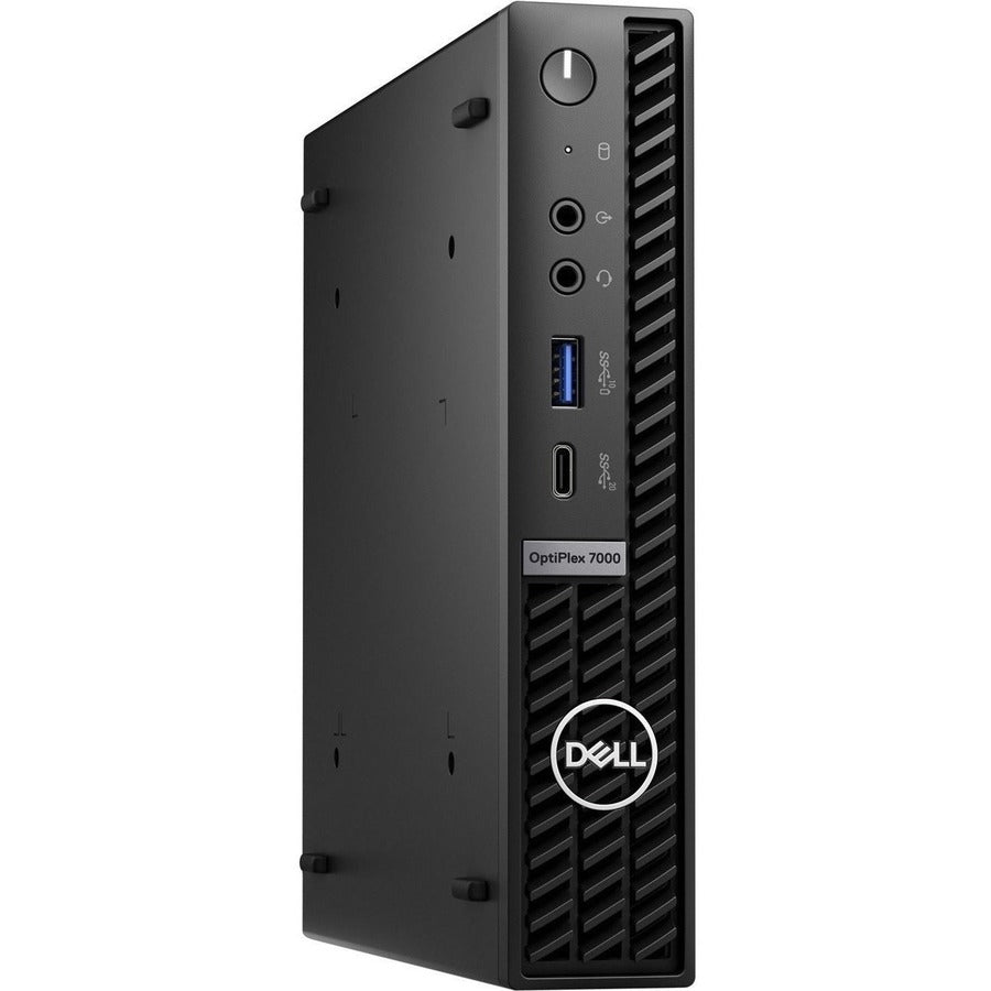 Dell OptiPlex 7000 Desktop Computer - Intel Core i5 12th Gen i5-12500T - 16 GB - 256 GB SSD - Micro PC - Black