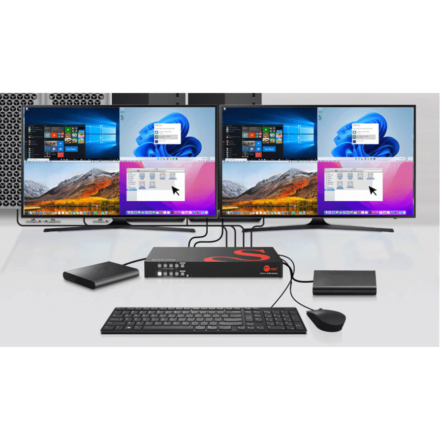 SIIG 4K60Hz Quad-View HDMI Mouse Roaming KVM Processor