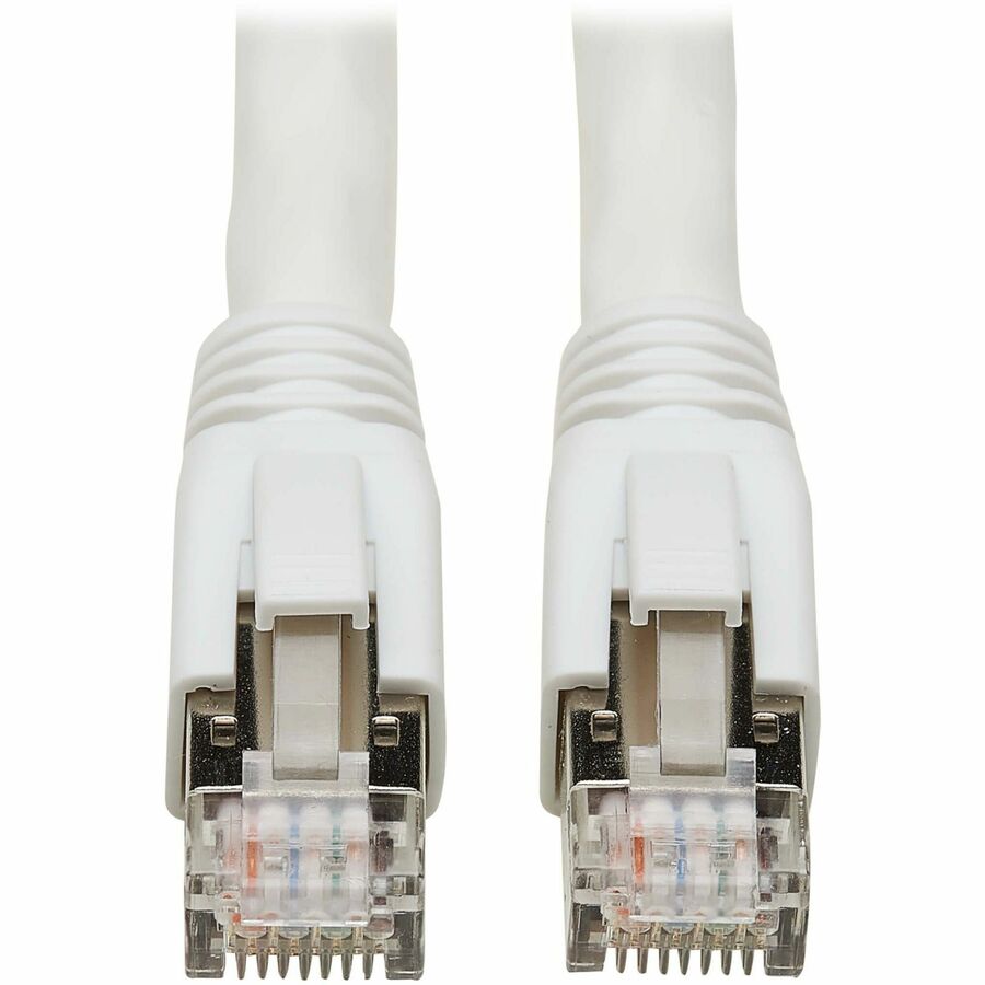 Eaton Tripp Lite Series Cat8 40G Snagless SSTP Ethernet Cable (RJ45 M/M), PoE, White, 3 ft. (0.9 m)