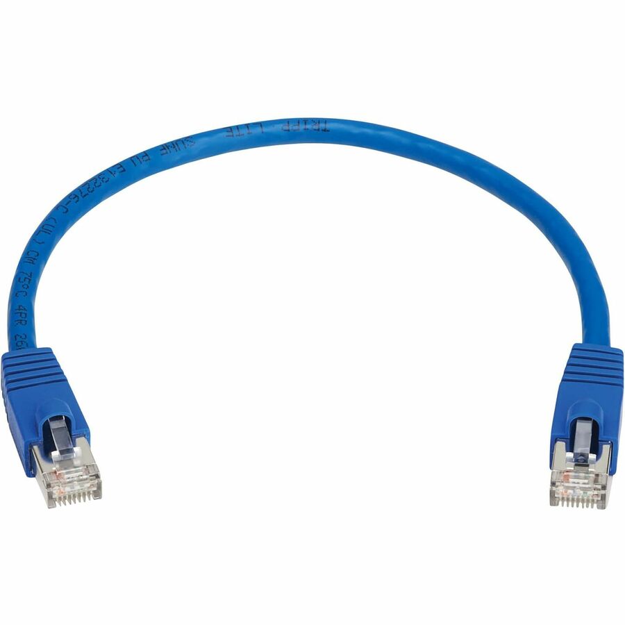 Eaton Tripp Lite Series Cat8 40G Snagless SSTP Ethernet Cable (RJ45 M/M), PoE, Blue, 1 ft. (0.3 m)