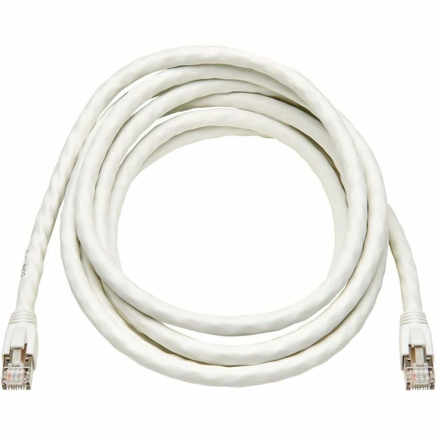 Eaton Tripp Lite Series Cat8 40G Snagless SSTP Ethernet Cable (RJ45 M/M), PoE, White, 12 ft. (3.7 m)