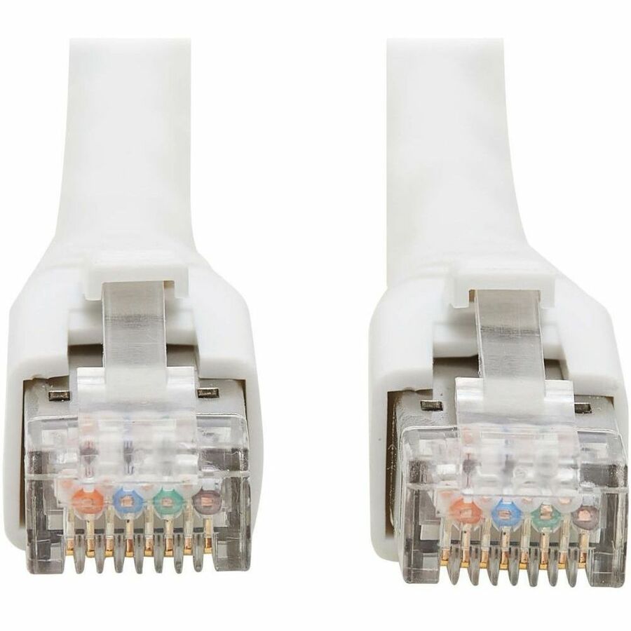 Eaton Tripp Lite Series Cat8 40G Snagless SSTP Ethernet Cable (RJ45 M/M), PoE, White, 12 ft. (3.7 m)