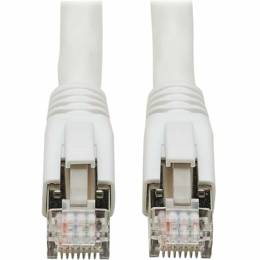 Eaton Tripp Lite Series Cat8 40G Snagless SSTP Ethernet Cable (RJ45 M/M), PoE, White, 12 ft. (3.7 m)