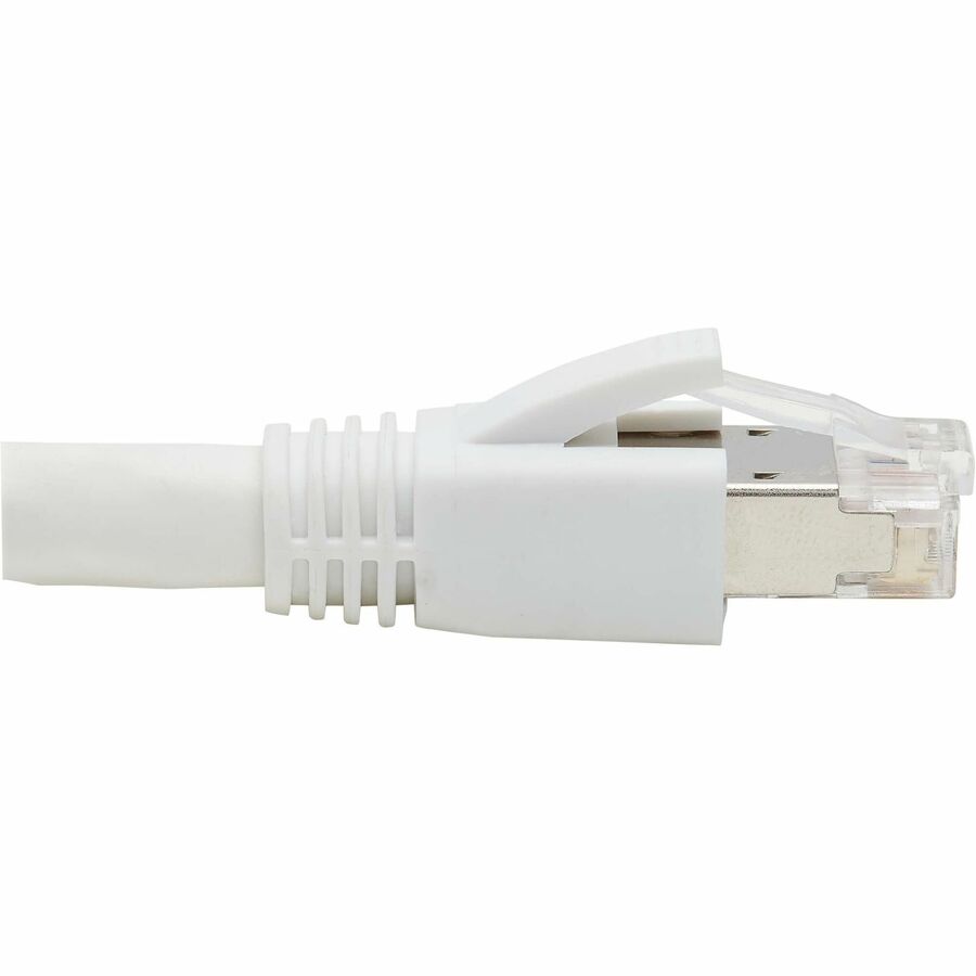 Eaton Tripp Lite Series Cat8 40G Snagless SSTP Ethernet Cable (RJ45 M/M), PoE, White, 12 ft. (3.7 m)