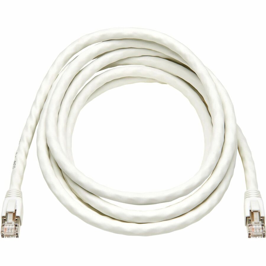 Eaton Tripp Lite Series Cat8 40G Snagless SSTP Ethernet Cable (RJ45 M/M), PoE, White, 15 ft. (4.6 m)