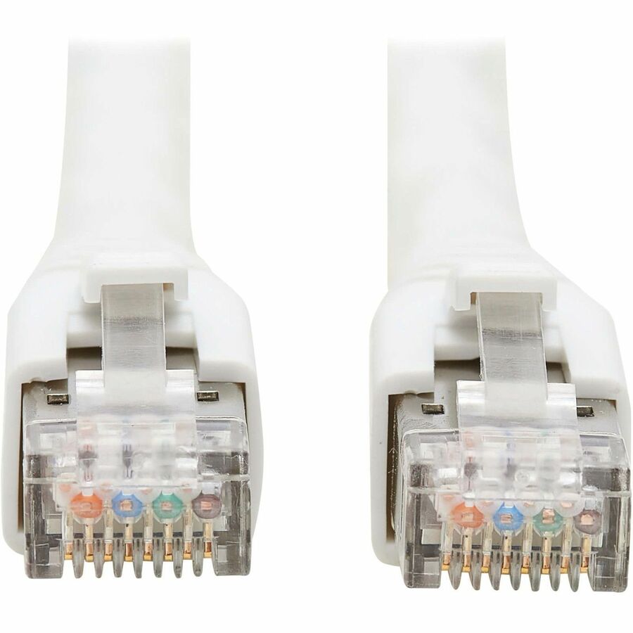 Eaton Tripp Lite Series Cat8 40G Snagless SSTP Ethernet Cable (RJ45 M/M), PoE, White, 15 ft. (4.6 m)