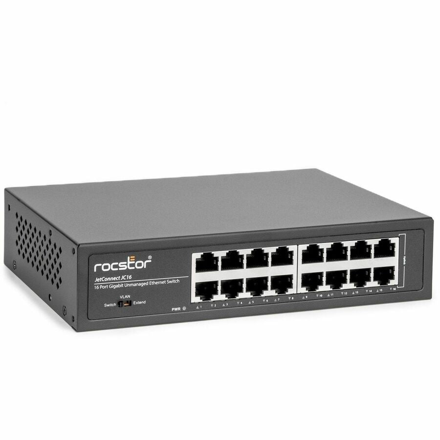 Rocstor JetConnect JC16 Unmanaged 16-Port Gigabit Switch