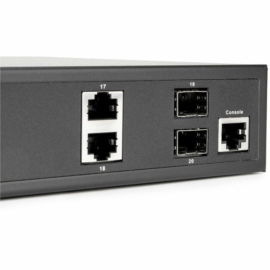 Rocstor SolidConnect SCM20 16-Port PoE+ Gigabit Managed Switch with 2 Gigabit RJ45 & 2 SFP Ports (Y10S010-B1)