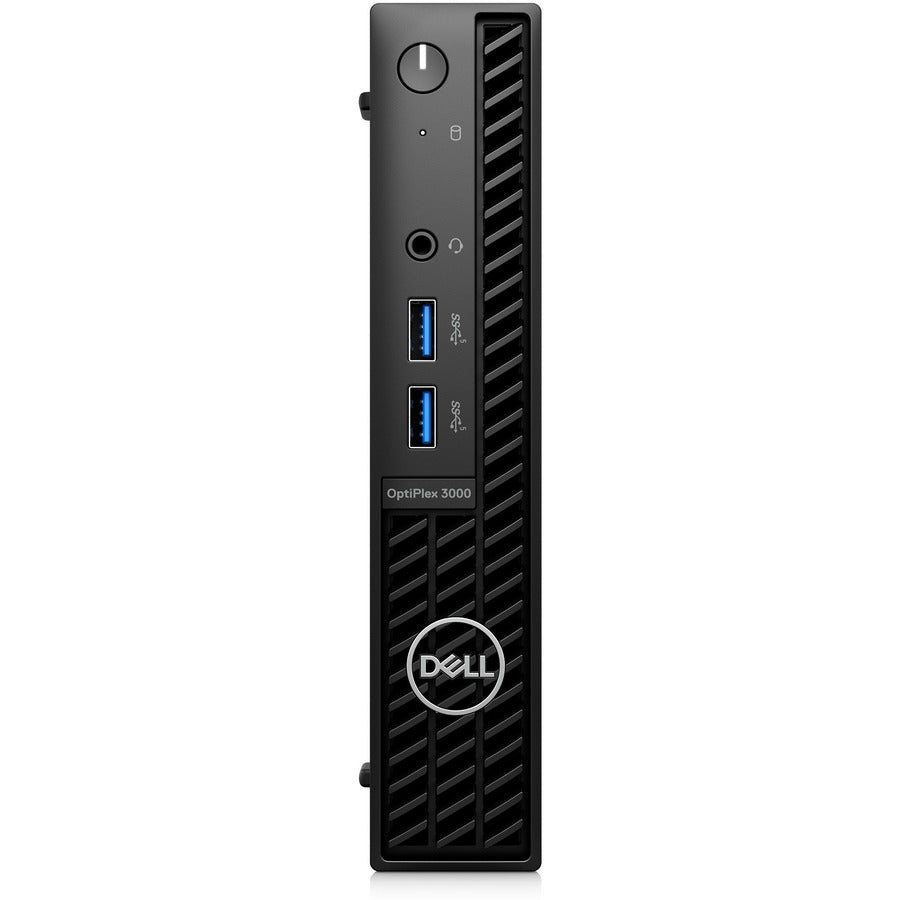 Dell OptiPlex 3000 Desktop Computer - Intel Core i3 12th Gen i3-12100T Quad-core (4 Core) 2.20 GHz - 8 GB RAM DDR4 SDRAM - 256 GB M.2 PCI Express NVMe 3.0 x4 SSD - Micro PC - Black