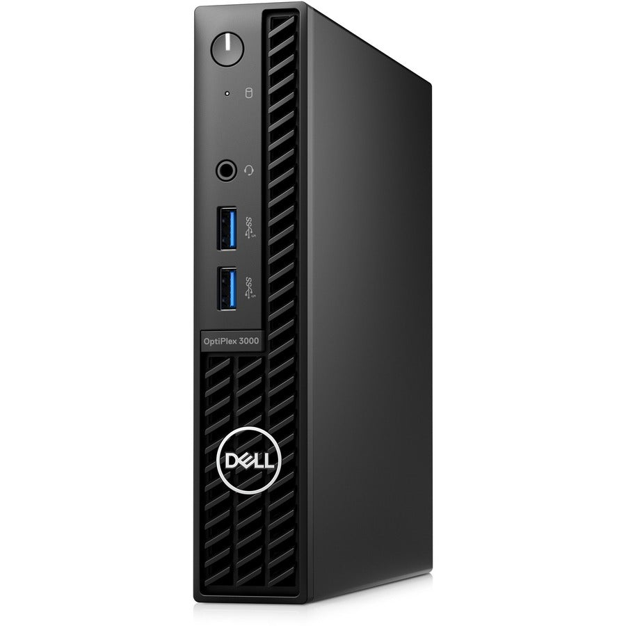 Dell OptiPlex 3000 Desktop Computer - Intel Core i3 12th Gen i3-12100T Quad-core (4 Core) 2.20 GHz - 8 GB RAM DDR4 SDRAM - 256 GB M.2 PCI Express NVMe 3.0 x4 SSD - Micro PC - Black