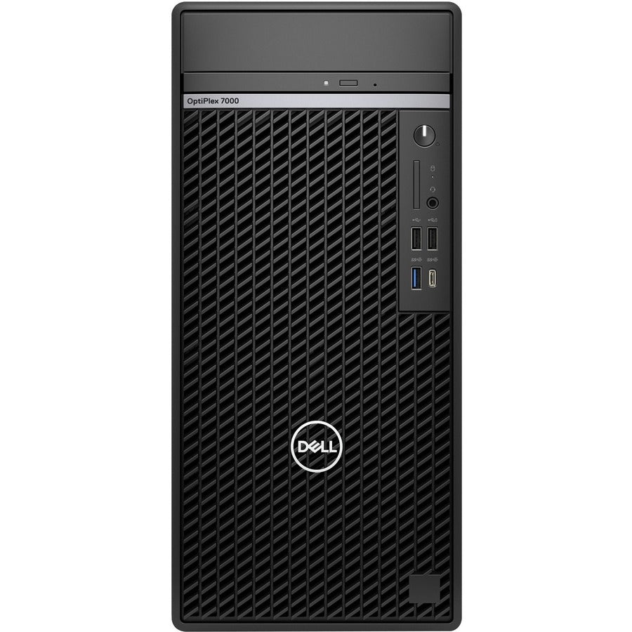 Dell OptiPlex 7000 Desktop Computer - Intel Core i7 12th Gen i7-12700 Dodeca-core (12 Core) 2.10 GHz - 16 GB RAM DDR5 SDRAM - 256 GB M.2 PCI Express NVMe 3.0 x4 SSD - Tower - Black