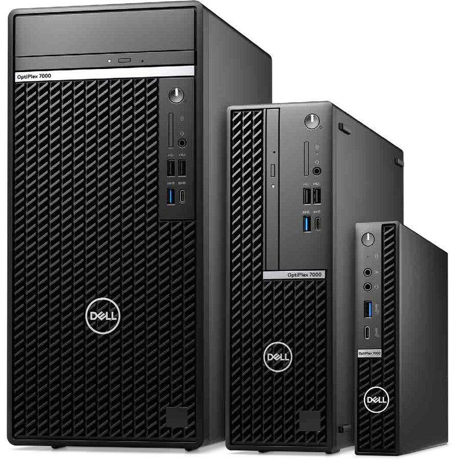 Dell OptiPlex 7000 Desktop Computer - Intel Core i7 12th Gen i7-12700 Dodeca-core (12 Core) 2.10 GHz - 16 GB RAM DDR5 SDRAM - 256 GB M.2 PCI Express NVMe 3.0 x4 SSD - Tower - Black