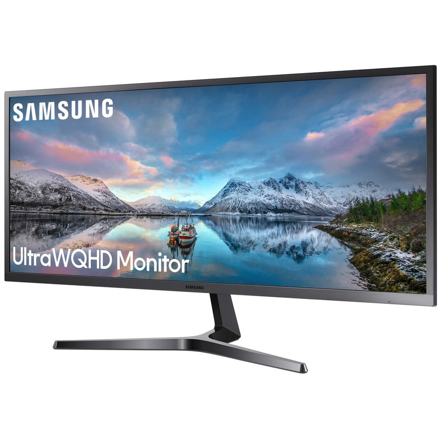 Samsung S34J550WQN UW-QHD LCD Monitor - 21:9 - Dark Blue Gray, Black