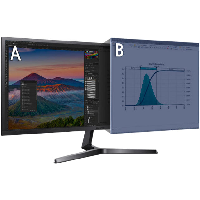 Samsung S34J550WQN UW-QHD LCD Monitor - 21:9 - Dark Blue Gray, Black