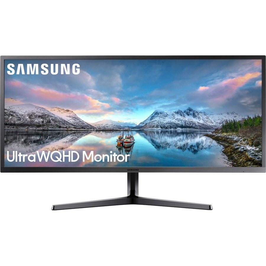 Samsung S34J550WQN UW-QHD LCD Monitor - 21:9 - Dark Blue Gray, Black