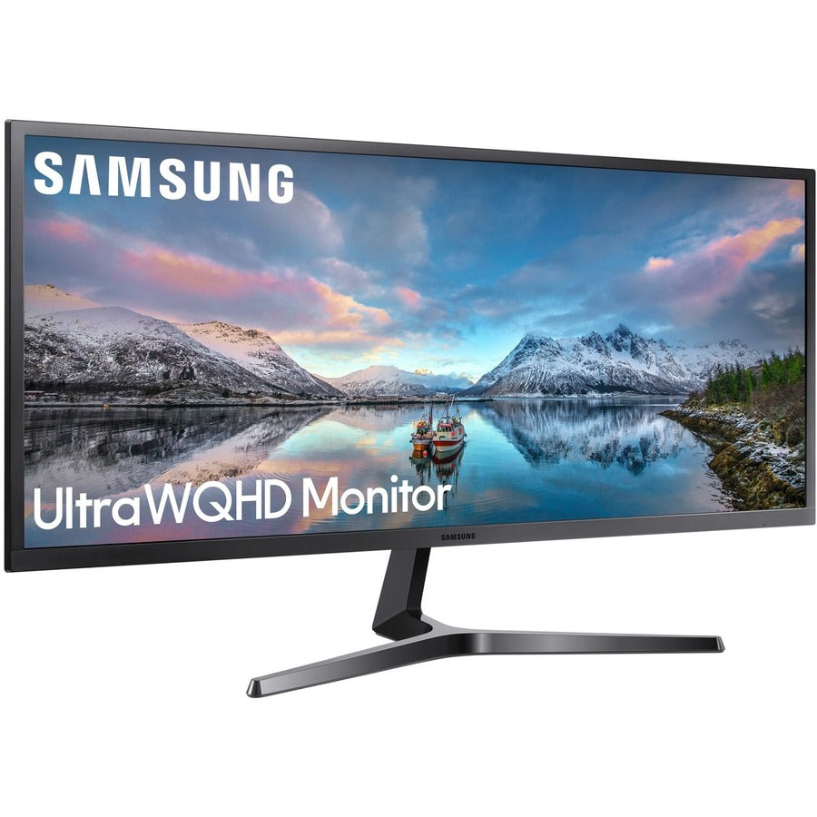 Samsung S34J550WQN UW-QHD LCD Monitor - 21:9 - Dark Blue Gray, Black