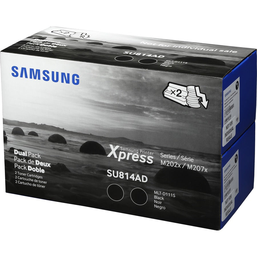 HP Samsung MLT-D111S Black Toner Cartridges, Pack Of 2 Cartridges