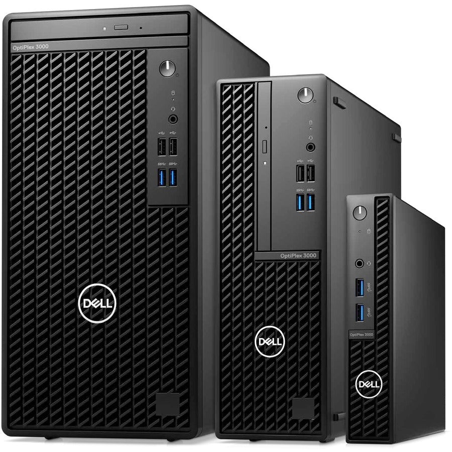 Dell OptiPlex 3000 Desktop Computer - Intel Core i5 12th Gen i5-12500 Hexa-core (6 Core) 3 GHz - 8 GB RAM DDR4 SDRAM - 256 GB M.2 PCI Express NVMe SSD - Small Form Factor - Black