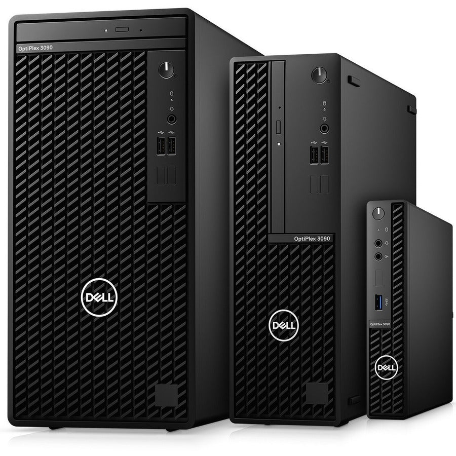 Dell OptiPlex 3000 3090 Desktop Computer - Intel Core i5 10th Gen i5-10505 Hexa-core (6 Core) 3.20 GHz - 8 GB RAM DDR4 SDRAM - 256 GB M.2 PCI Express NVMe SSD - Tower - Black