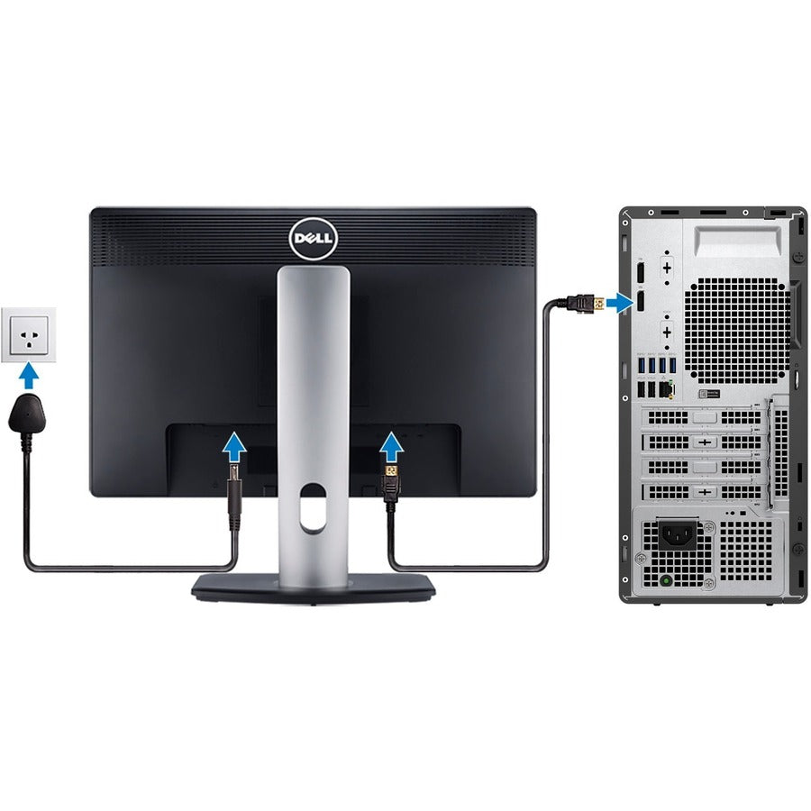 Dell OptiPlex 5000 Desktop Computer - Intel Core i7 12th Gen i7-12700 Dodeca-core (12 Core) 2.10 GHz - 16 GB RAM DDR4 SDRAM - 512 GB M.2 PCI Express NVMe 3.0 x4 SSD - Tower - Black