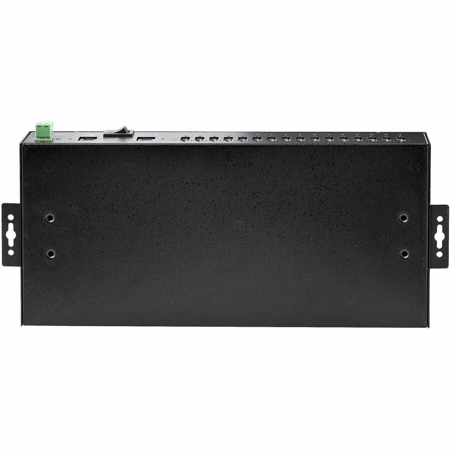 StarTech.com 16-Port Industrial USB 5Gbps Hub with Power Adapter, Mountable, Terminal Block Power, USB Charging, Dual-Host Hub/Switch