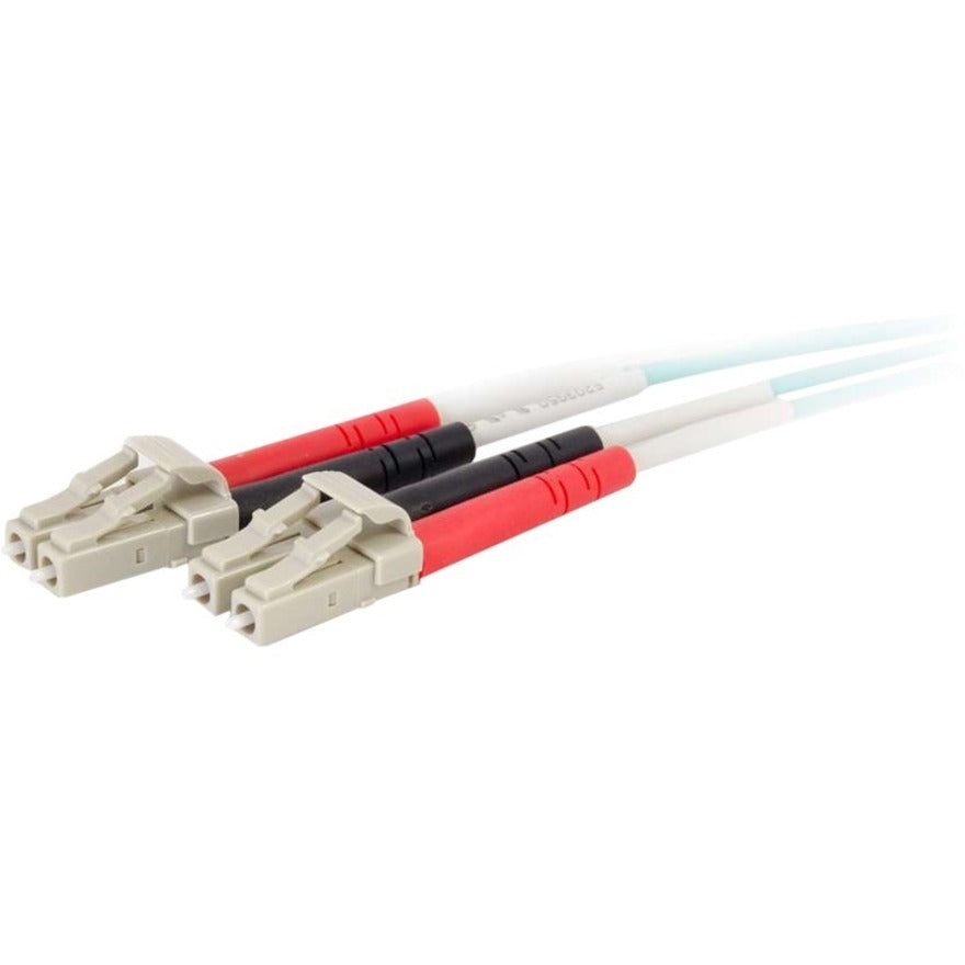 C2G 15m LC-LC 50/125 Duplex Multimode OM4 Fiber Cable - Aqua - 50ft