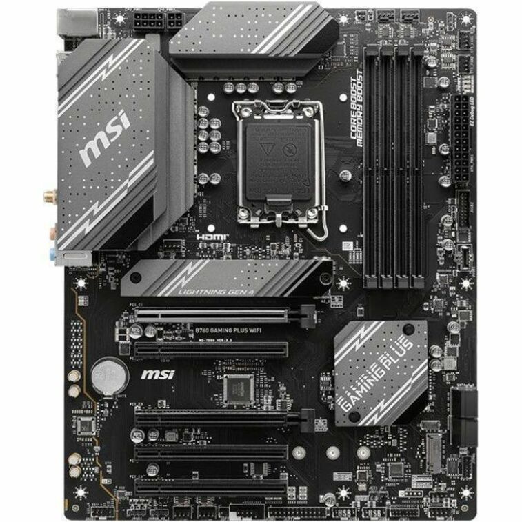 MSI B760 GAMING PLUS WIFI Gaming Desktop Motherboard - Intel B760 Chipset - Socket LGA-1700 - ATX