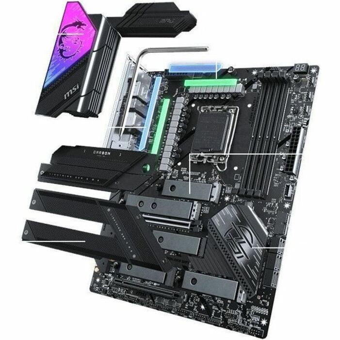 MSI MPG Z790 CARBON WIFI II Gaming Desktop Motherboard - Intel Z790 Chipset - Socket LGA-1700 - ATX