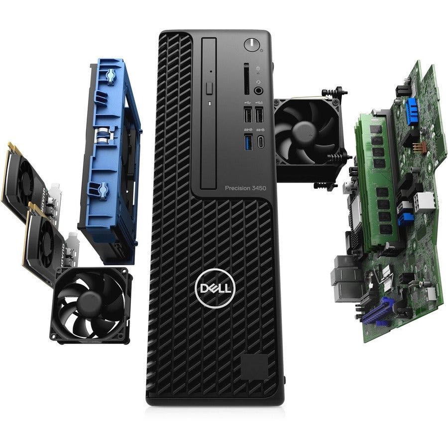 Dell-IMSourcing Precision 3000 3450 Workstation - Intel Core i7 10th Gen i7-10700 - 16 GB - 512 GB SSD - Small Form Factor - Black