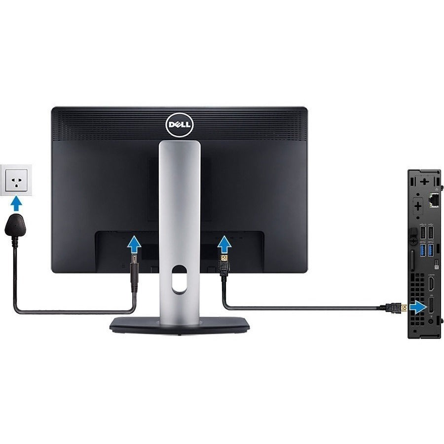 Dell-IMSourcing OptiPlex 3000 Desktop Computer - Intel Core i5 12th Gen i5-12500T - 16 GB - 256 GB SSD - Micro PC - Black