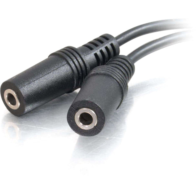 C2G 6in 3.5mm Y-Cable - 3.5mm (1) to 3.5mm (2) - M/F