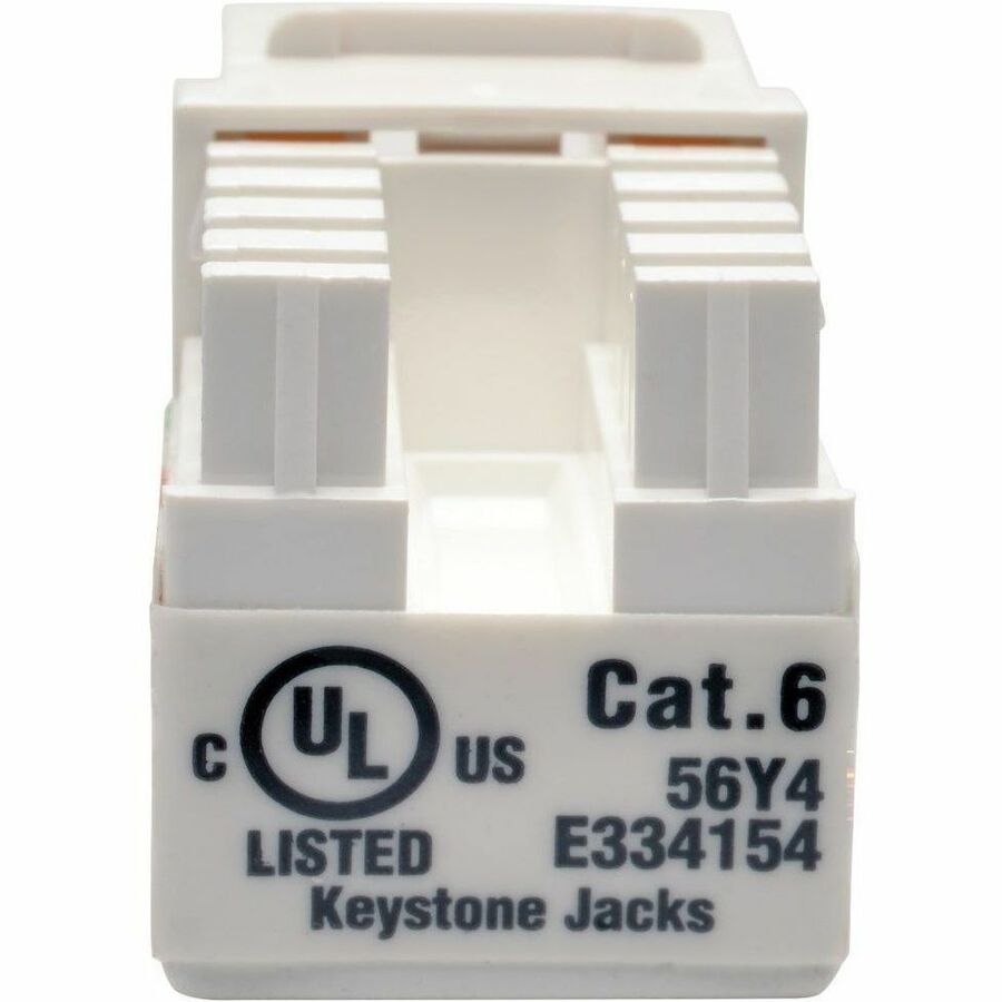 Eaton Tripp Lite Series Cat6/Cat5e 110 Style Punch Down Keystone Jack - White, TAA