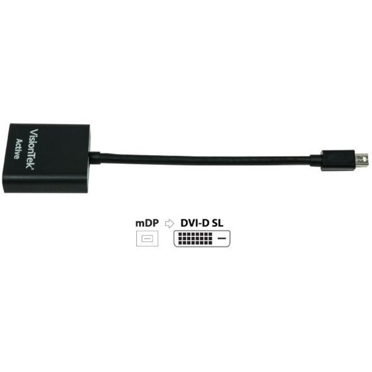 VisionTek Mini DisplayPort to SL DVI-D Active Adapter (M/F)