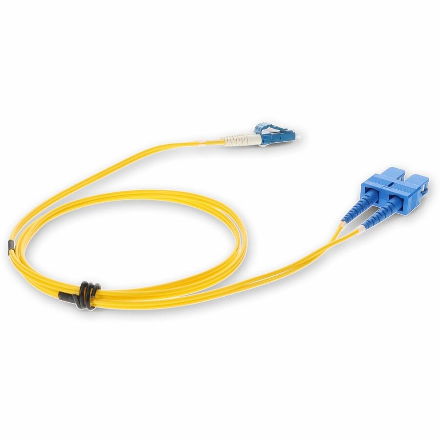 AddOn 10m LC (Male) to SC (Male) Yellow OS2 Duplex Fiber OFNR (Riser-Rated) Patch Cable