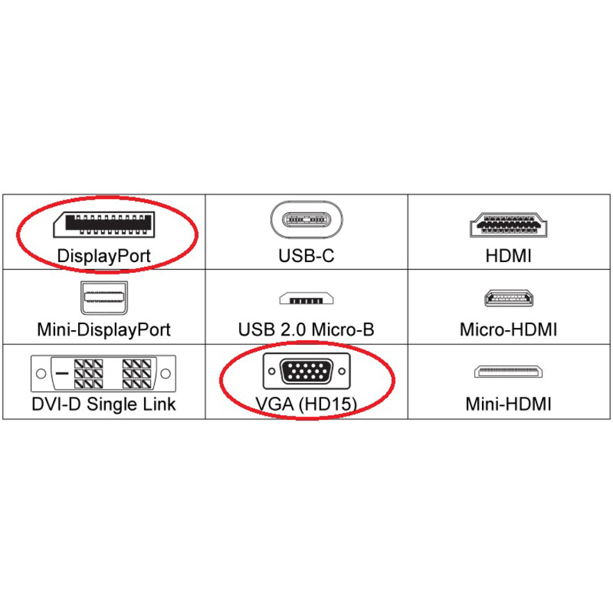 4XEM 9in DisplayPort To VGA M/F Adapter Cable