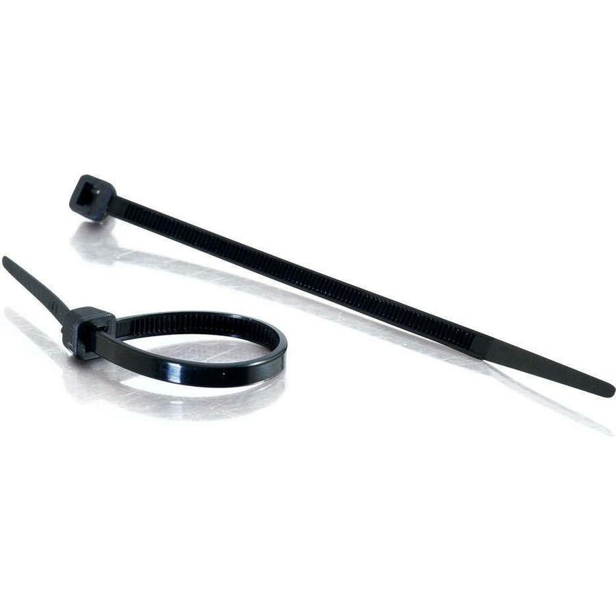 C2G 6in Cable Ties - Black - 100pk