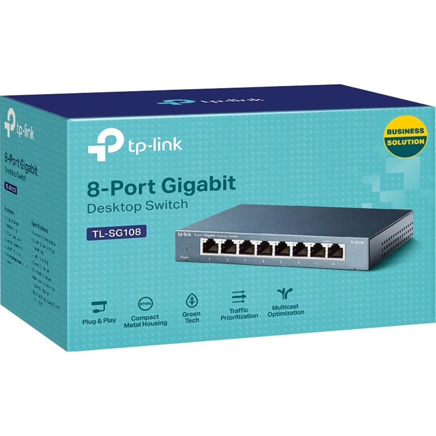 TP-LINK TL-SG108 - 8 Port Gigabit Unmanaged Ethernet Network Switch