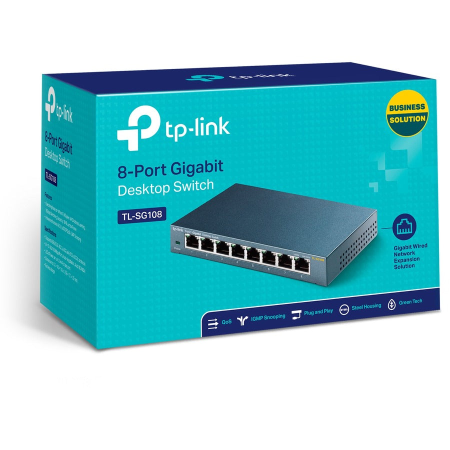 TP-LINK TL-SG108 - 8 Port Gigabit Unmanaged Ethernet Network Switch