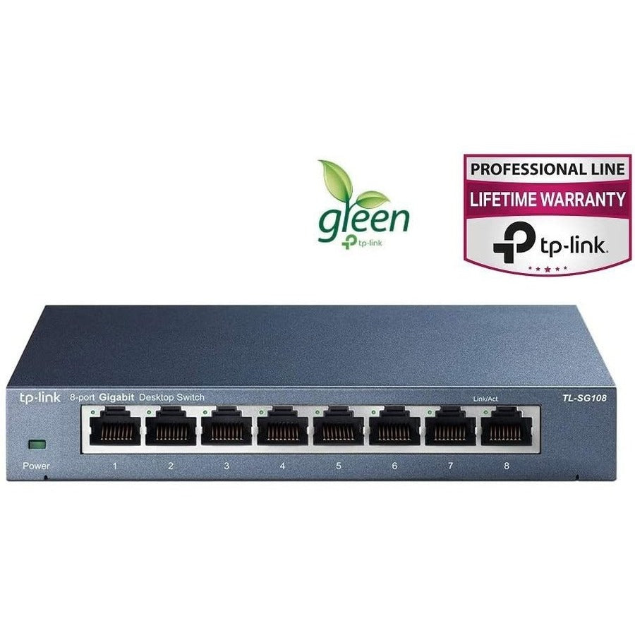 TP-LINK TL-SG108 - 8 Port Gigabit Unmanaged Ethernet Network Switch