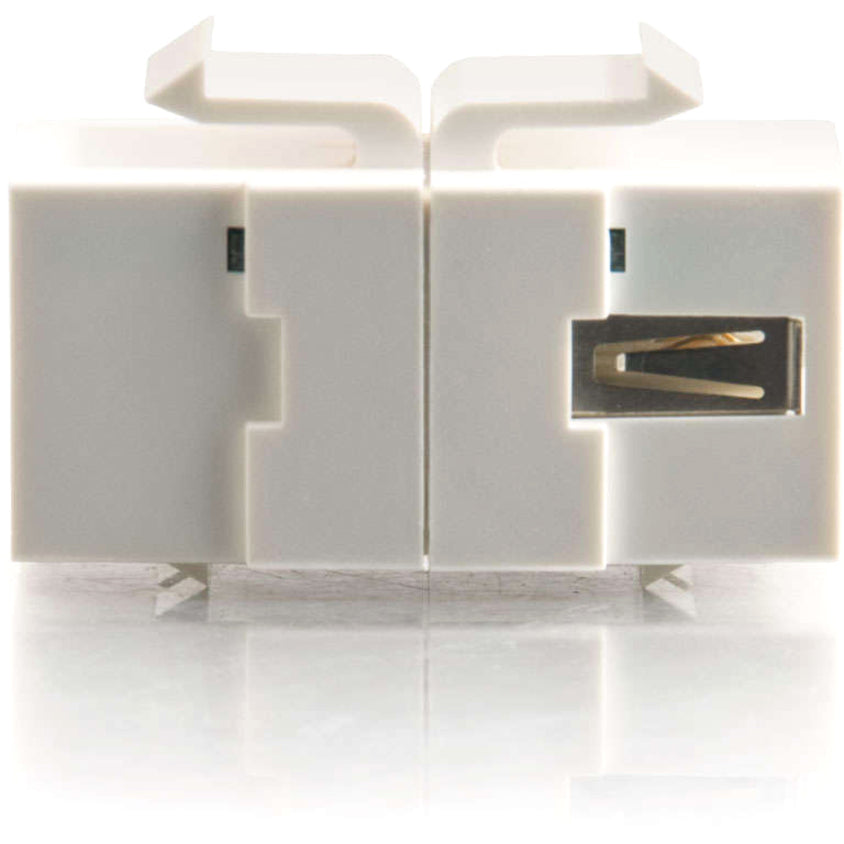 C2G Snap-In USB A/B Female Keystone Insert Module - White