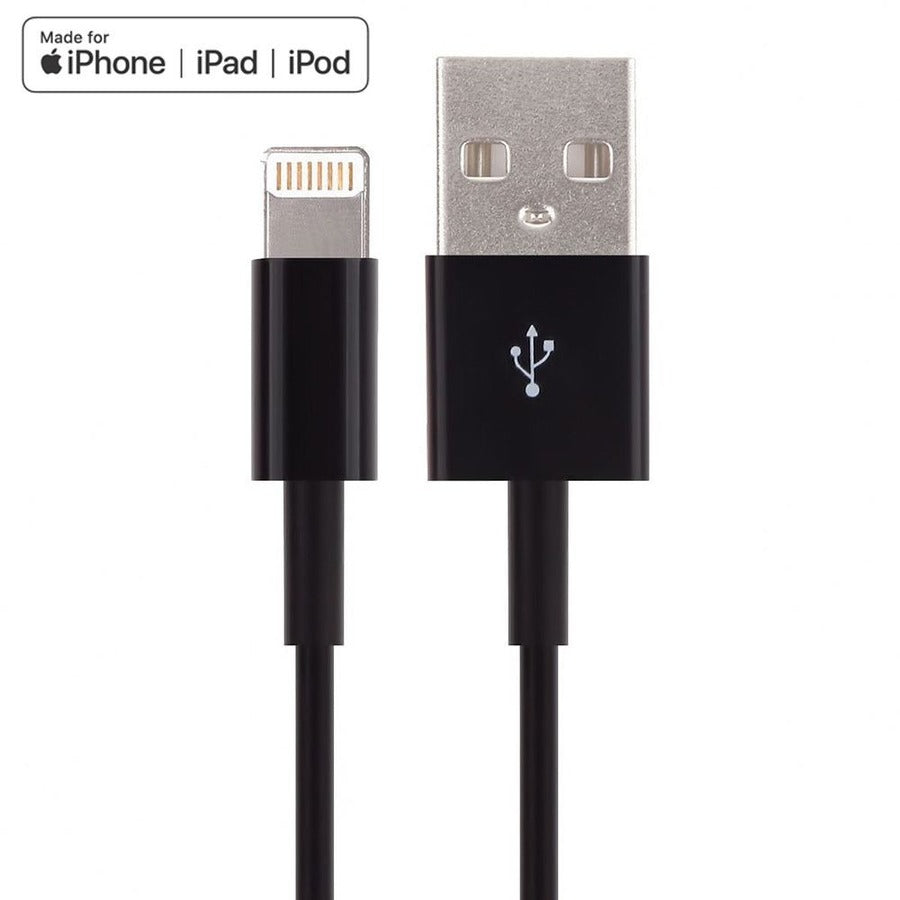 4XEM 3ft 1m Black Lightning cable for Apple iPhone/iPad/iPod - MFI Certified