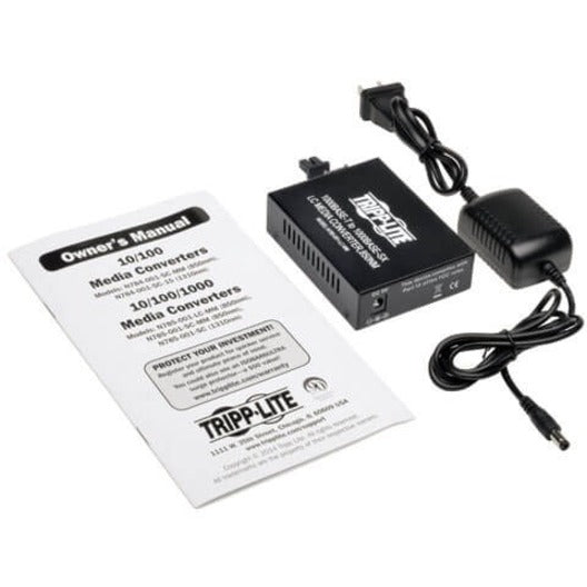 Tripp Lite by Eaton 10/100/1000 LC Multimode Fiber to Ethernet Media Converter, 550M, 850nm