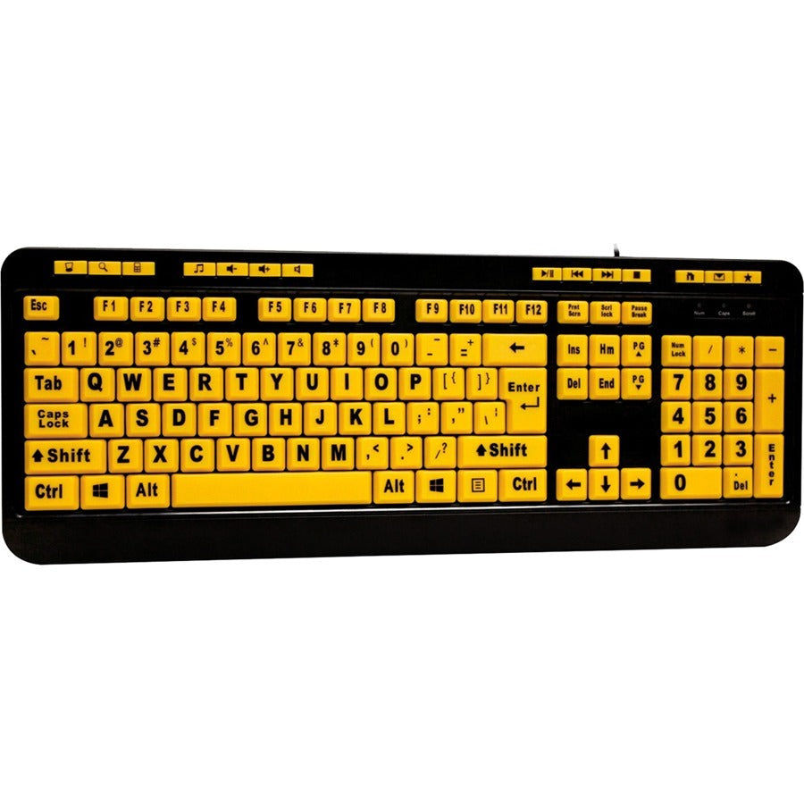 Adesso Luminous 4X Large Print Multimedia Desktop Keyboard