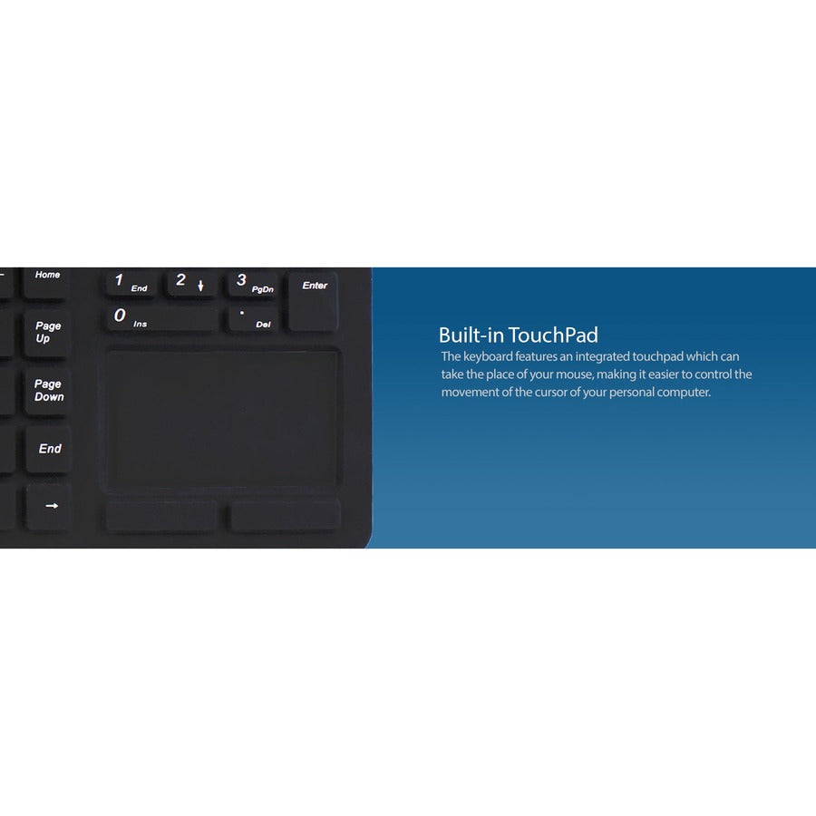 Adesso Antimicrobial Waterproof Touchpad Keyboard