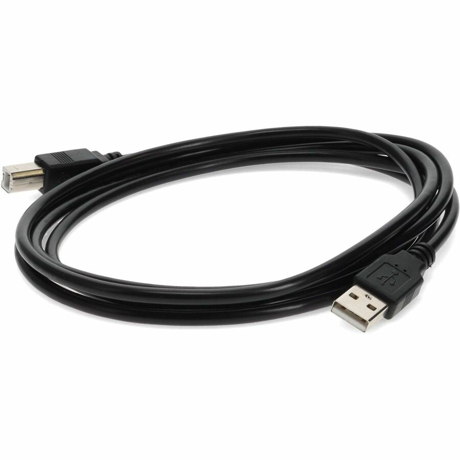 AddOn 10ft USB 2.0 (A) Male to USB 2.0 (B) Male Black Cable